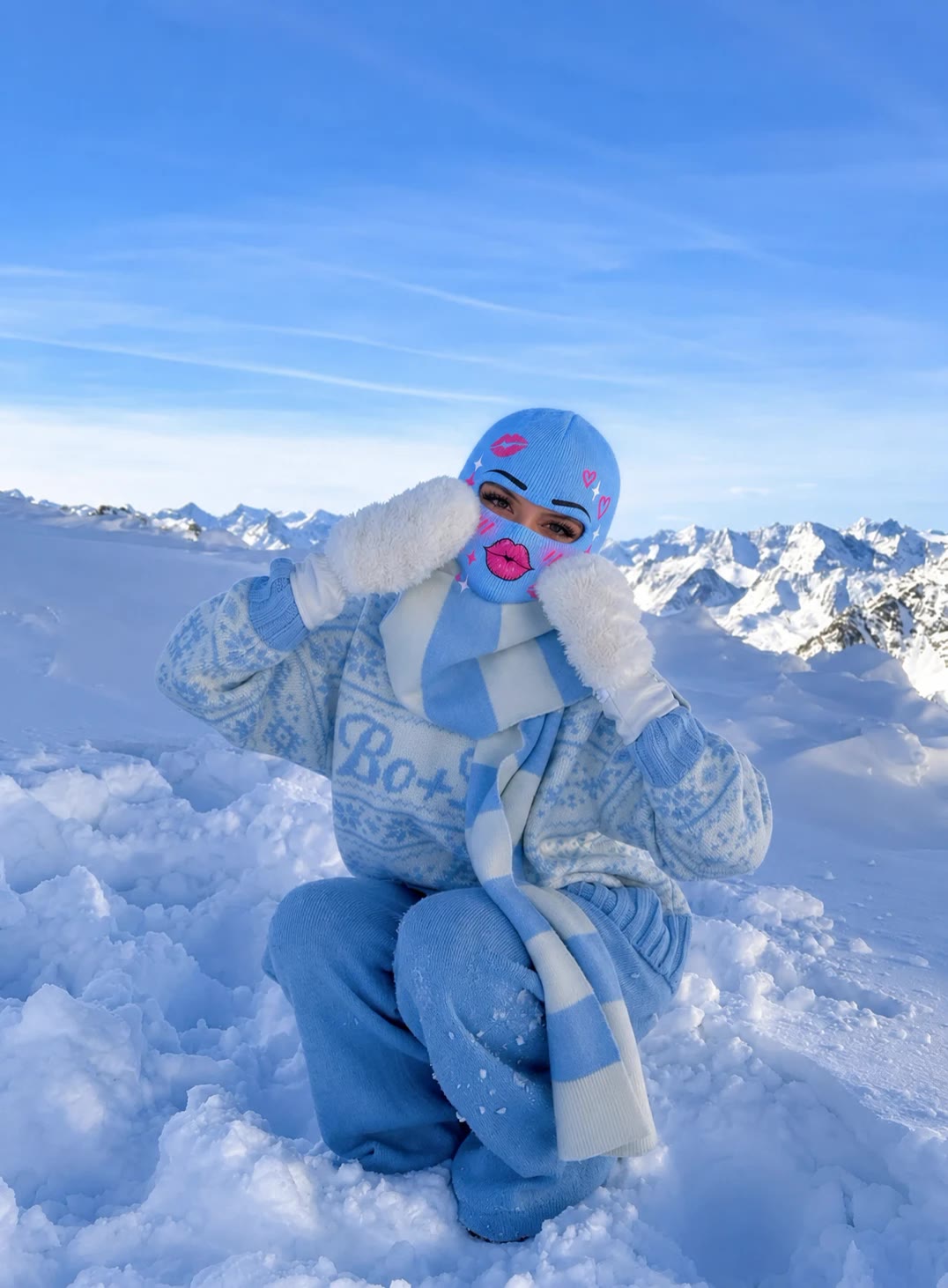 Cagoules glam Bleu